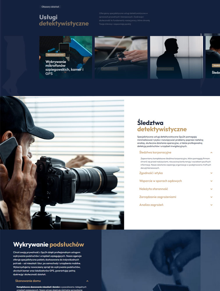 Portfolio – widok główny