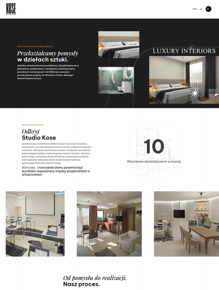 Portfolio – widok główny